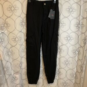NWT Vangull Cargo Jogger Womens Size Small Black Comfort Pockets